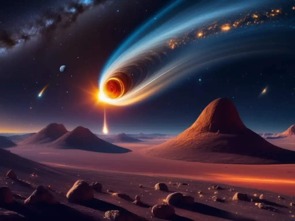 Influencia gravitacional asteroides cometas meteoros en el fascinante baile cósmico del espacio