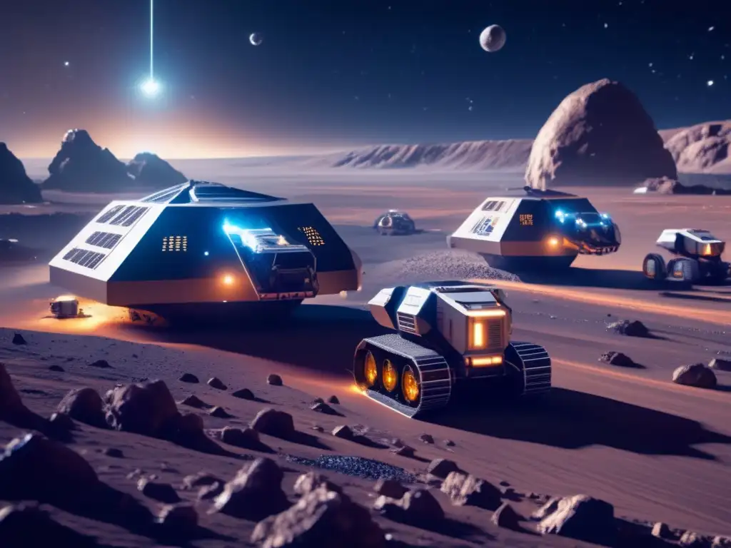 Futuro espacio minero en asteroide Infraestructura espacial: Recursos asteroides extracción
