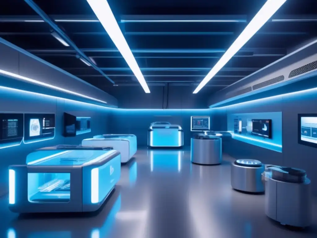 Futuro reciclaje espacial eficiente Instalación de reciclaje avanzada en gravedad cero: astronautas, tecnología futurista y procesamiento eficiente
