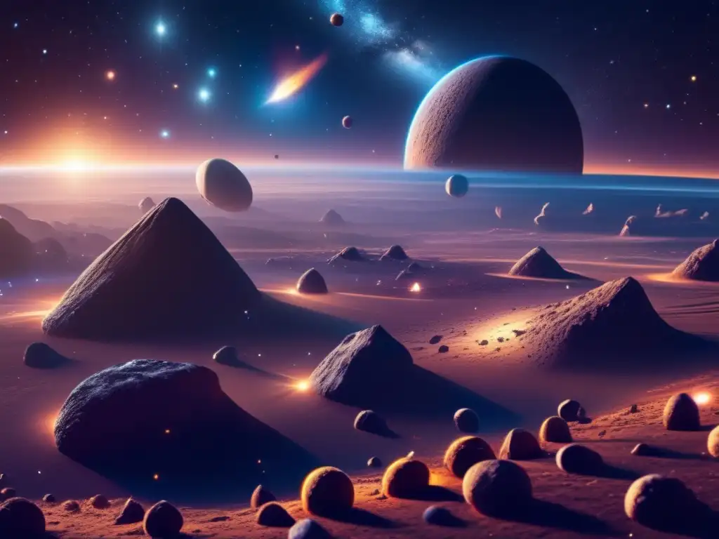Paisaje cósmico de asteroides celestiales Interpretaciones simbólicas de asteroides en el arte y literatura sagrada