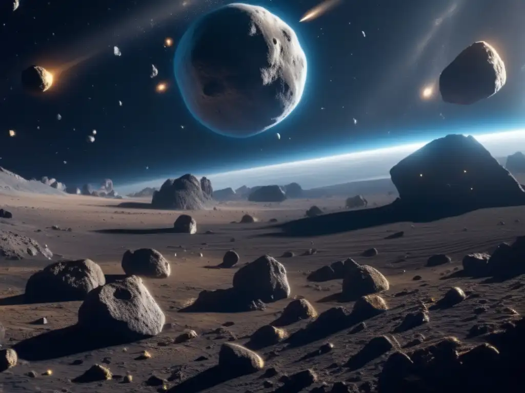 Juego de minería espacial con asteroides