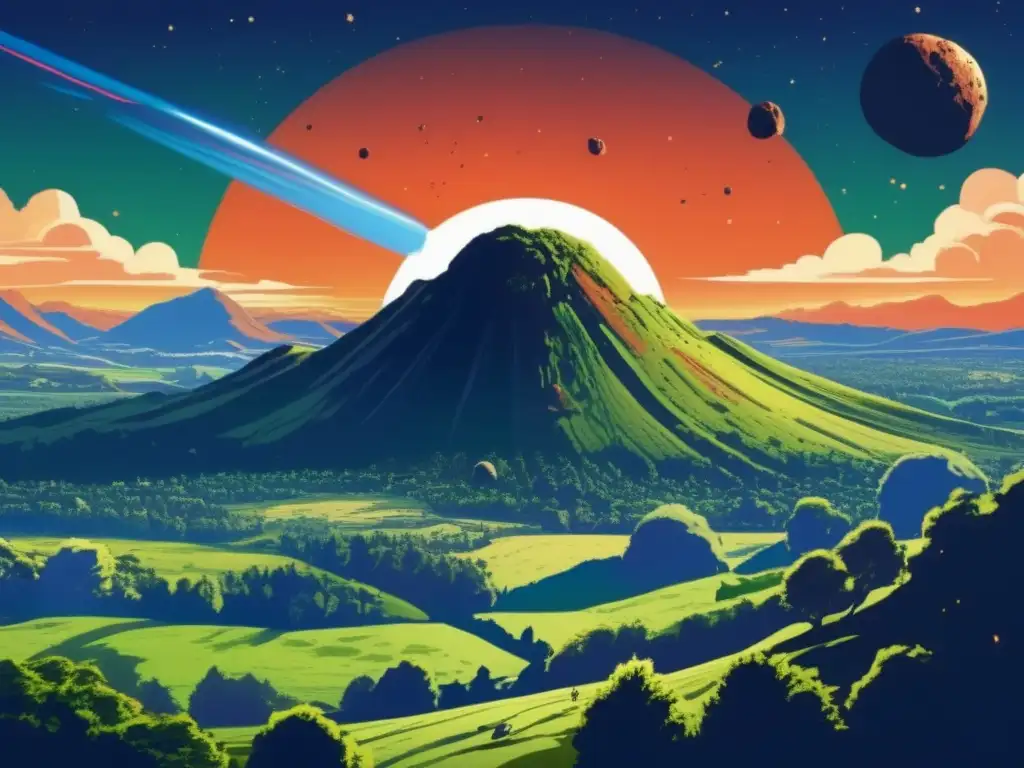 Devastación y esperanza: colisión de asteroide Juegos de estrategia para salvar la Tierra: panorama impactante de un asteroide en colisión, devastación y esperanza