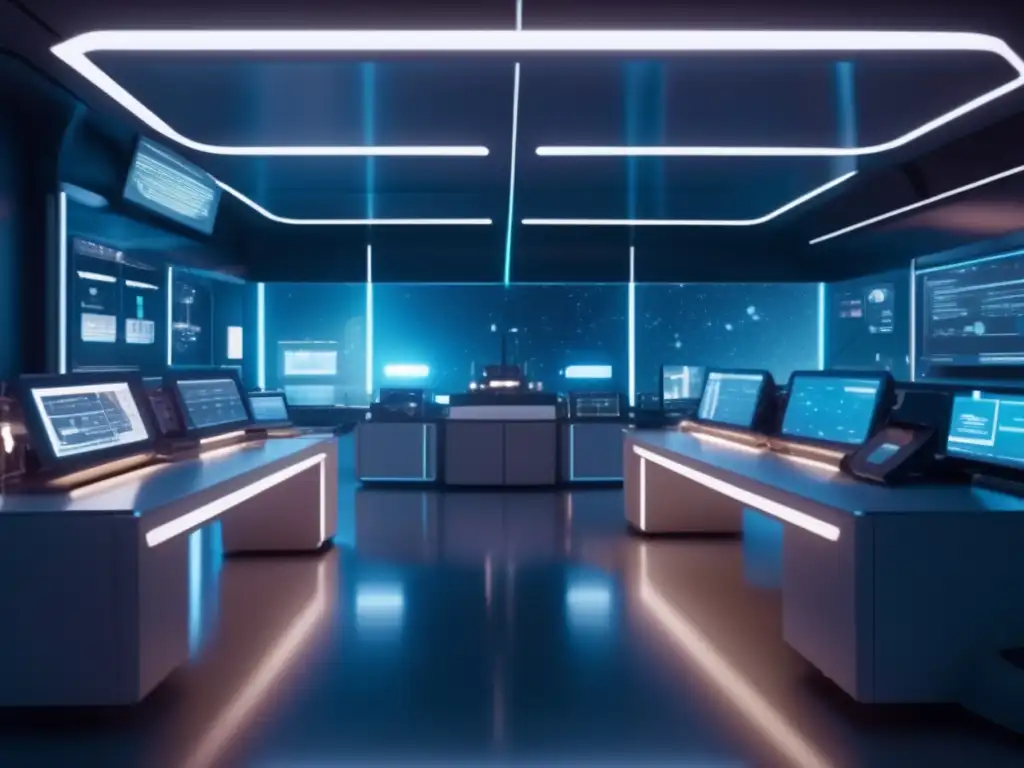 Futuro laboratorio con microorganismos de asteroides Un laboratorio futurista con microorganismos de asteroides para la terraformación
