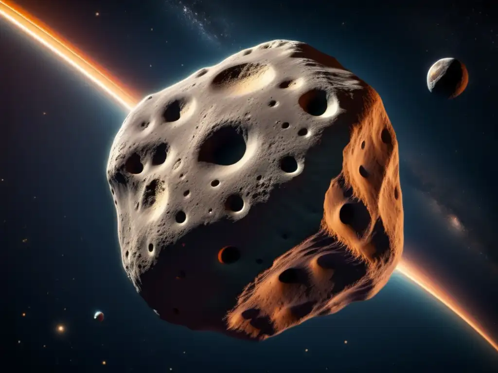 Asteroide majestuoso en el espacio Majestuoso asteroide en el espacio con detalles increíbles