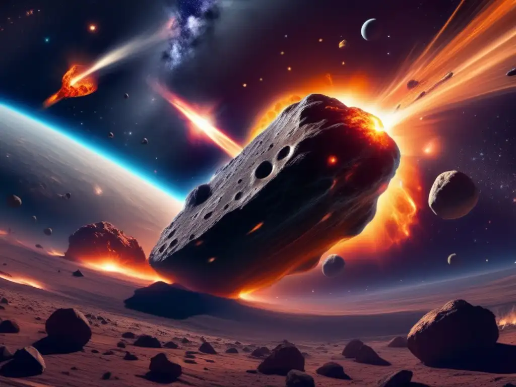 Colisión masiva de asteroides en el espacio Colisión masiva de asteroides en el espacio: impactante imagen que muestra la fuerza destructiva y las consecuencias de los choques de asteroides