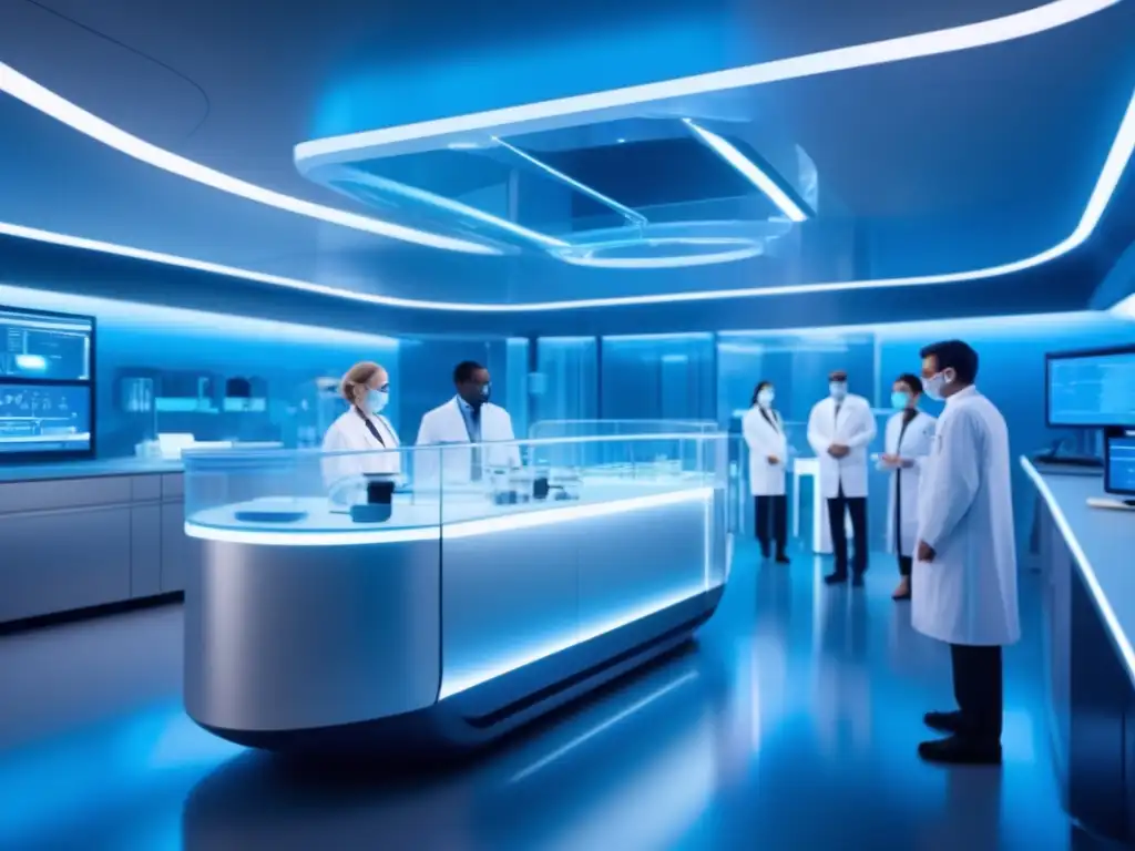 Instalación médica futurista con nanotecnología avanzada y asteroides: beneficios de la nanotecnología en medicina