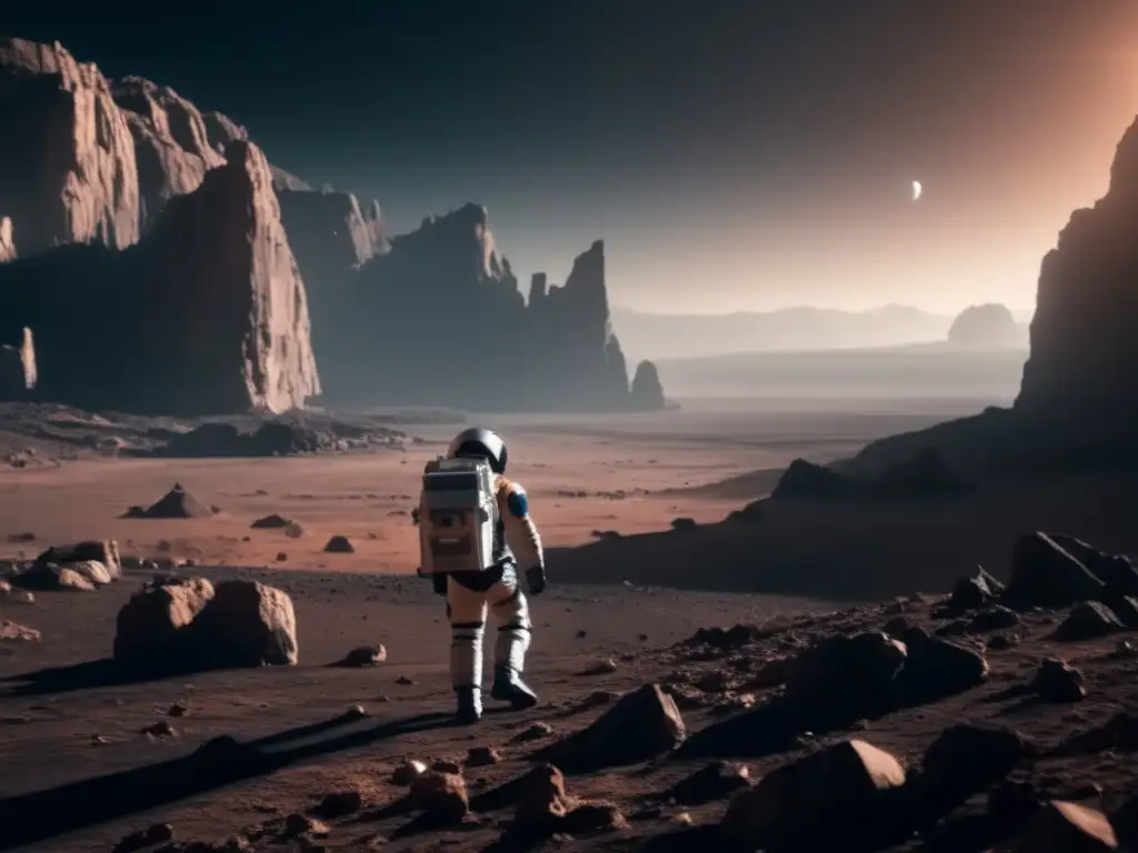 Preparación mental para vivir en un asteroide: paisaje desolado