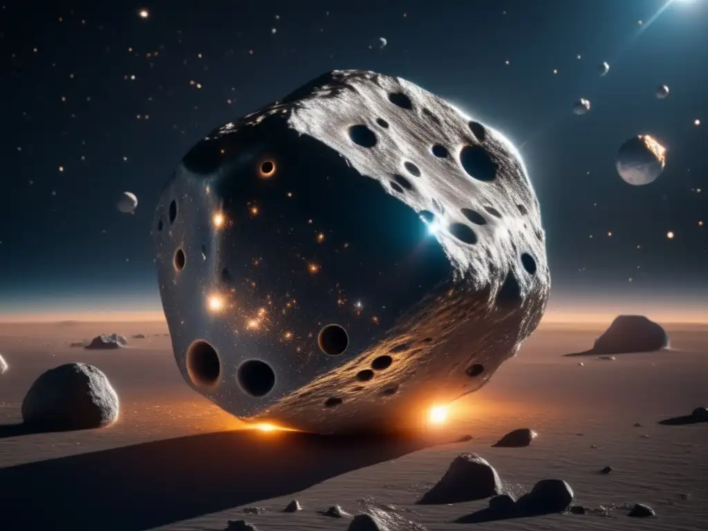 Asteroide metálico en el espacio Métodos innovadores minería asteroides cósmicas