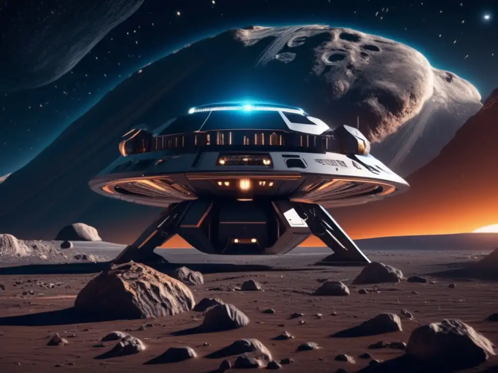 Futurística nave espacial recolecta muestras de asteroide Microorganismos asteroides: avance farmacéutico