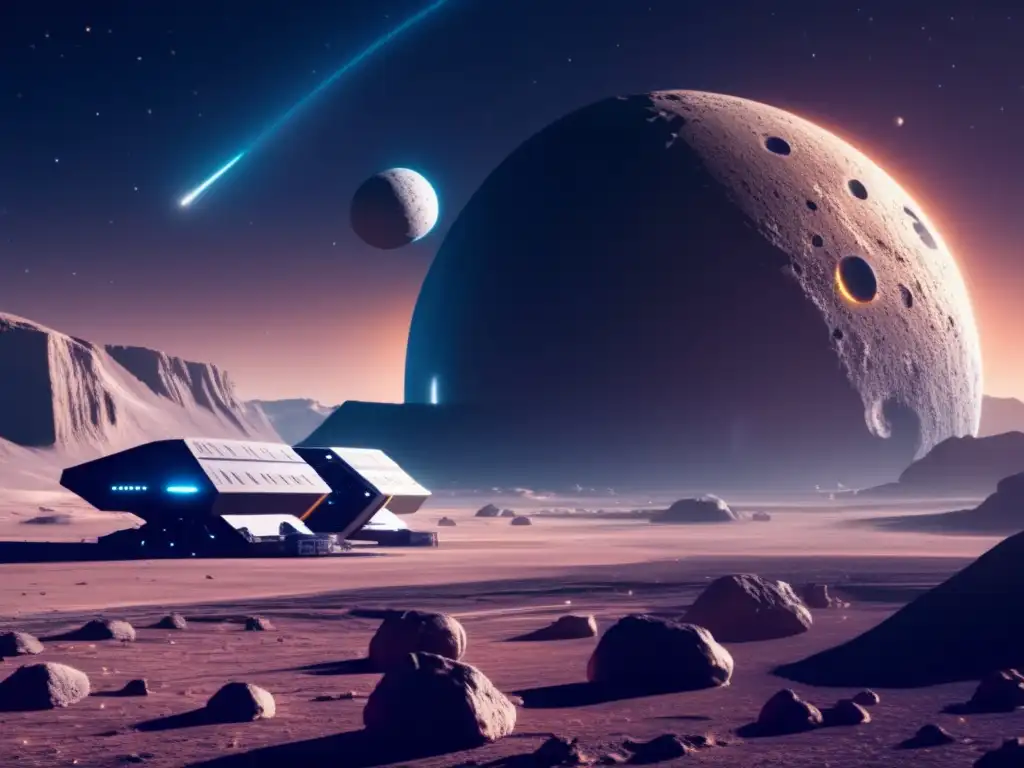 Futuro complejo minero en asteroide Instalación minera de asteroides: Beneficios de la explotación de asteroides