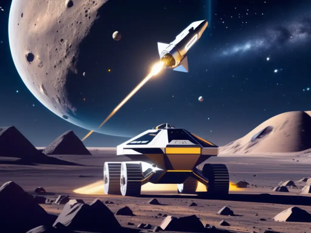 Operación minera espacial futurista Operación minera espacial en asteroide: beneficios económicos de los asteroides
