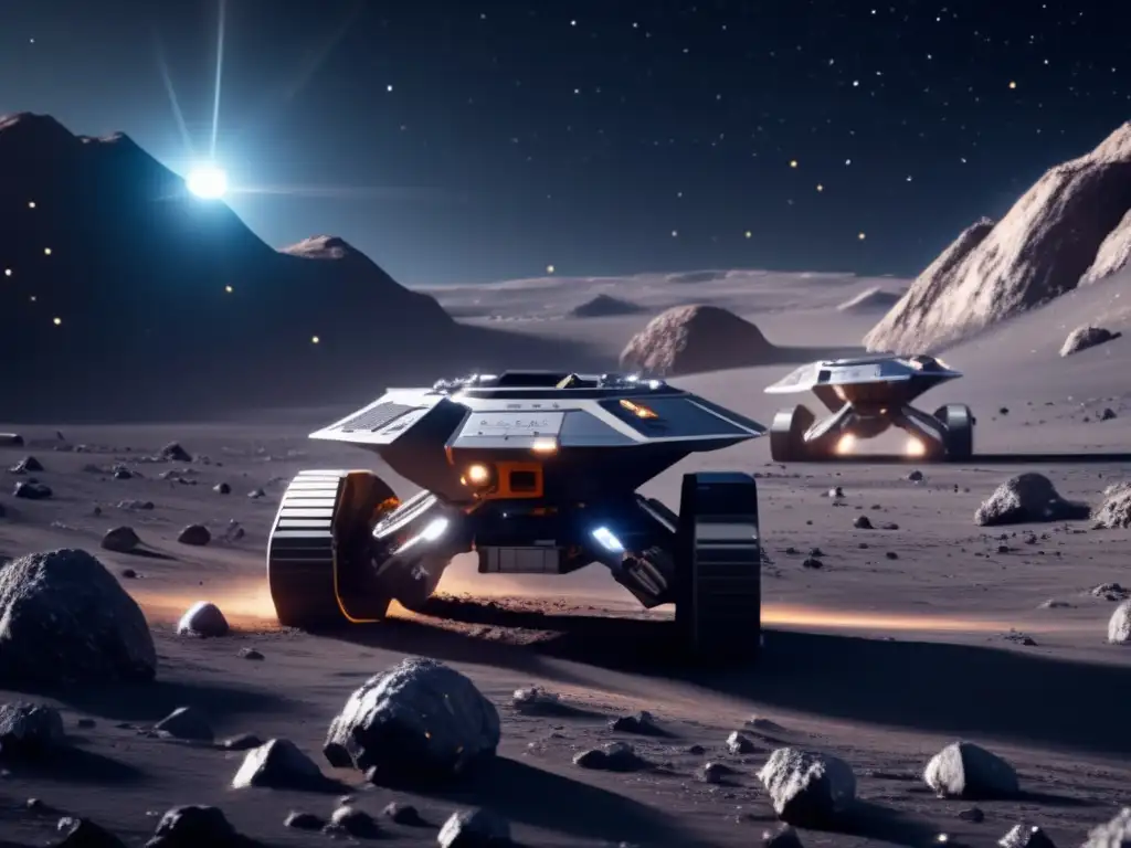 Futuro minero espacial en asteroide Operación minera espacial en asteroide: beneficios terapéuticos de los asteroides