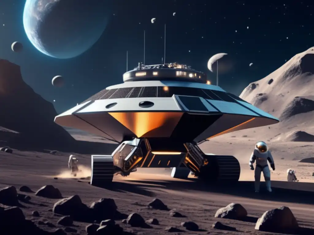 Futura minería de asteroides en el espacio Operación minera espacial en asteroide: Cadena de Valor de Asteroides y exploración futurista