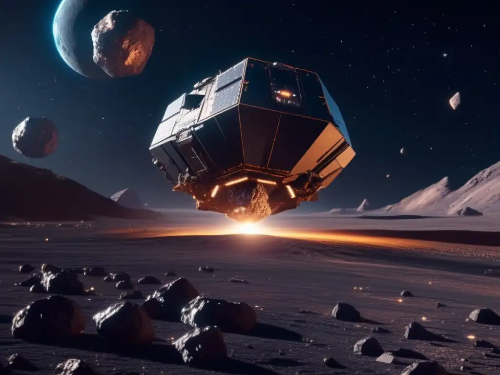 Operación minera espacial en asteroide: estrategias modernas