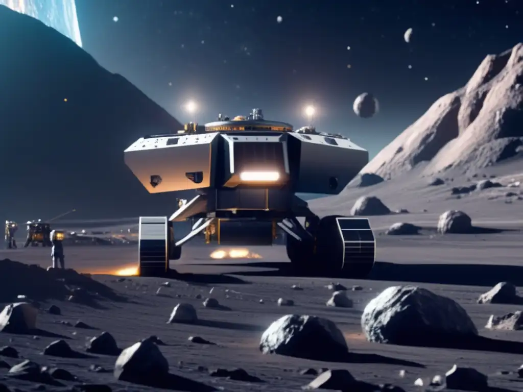 Operación minera espacial futurista en asteroide Operación minera espacial en asteroide: Startups de asteroides prometedoras