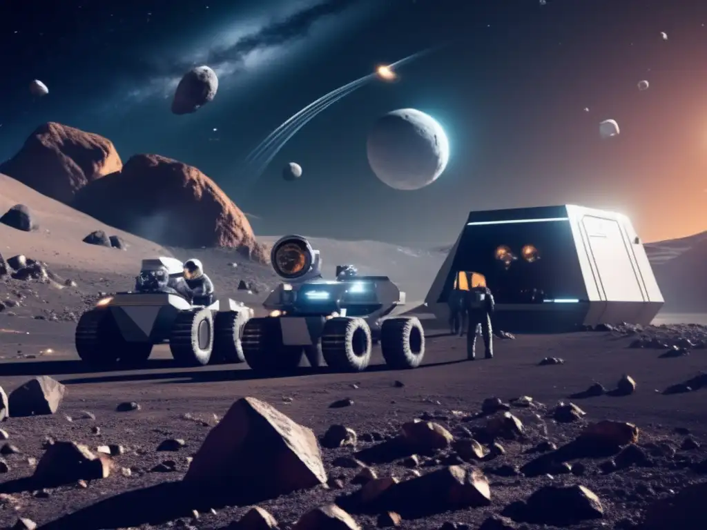 Futura operación minera espacial 8k Operación minera espacial futurista - Análisis SWOT Minería Espacial