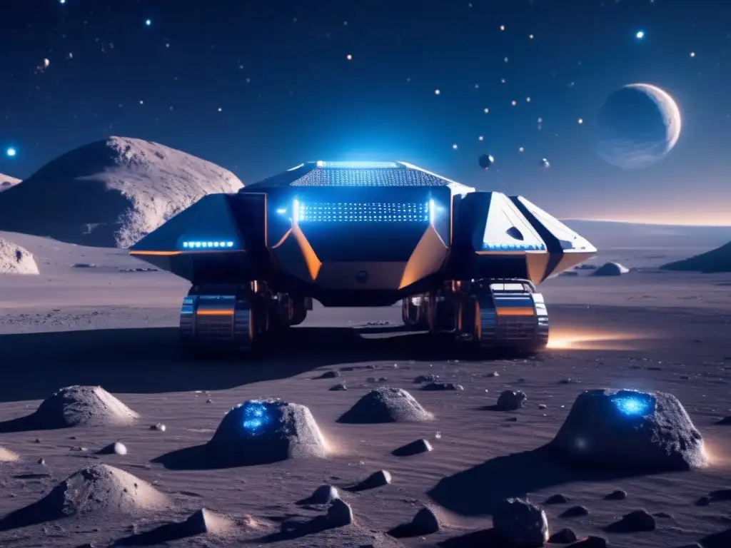 Operación minera espacial futurista en asteroide Operación minera espacial futurista en asteroide: Impacto económico de la explotación de asteroides