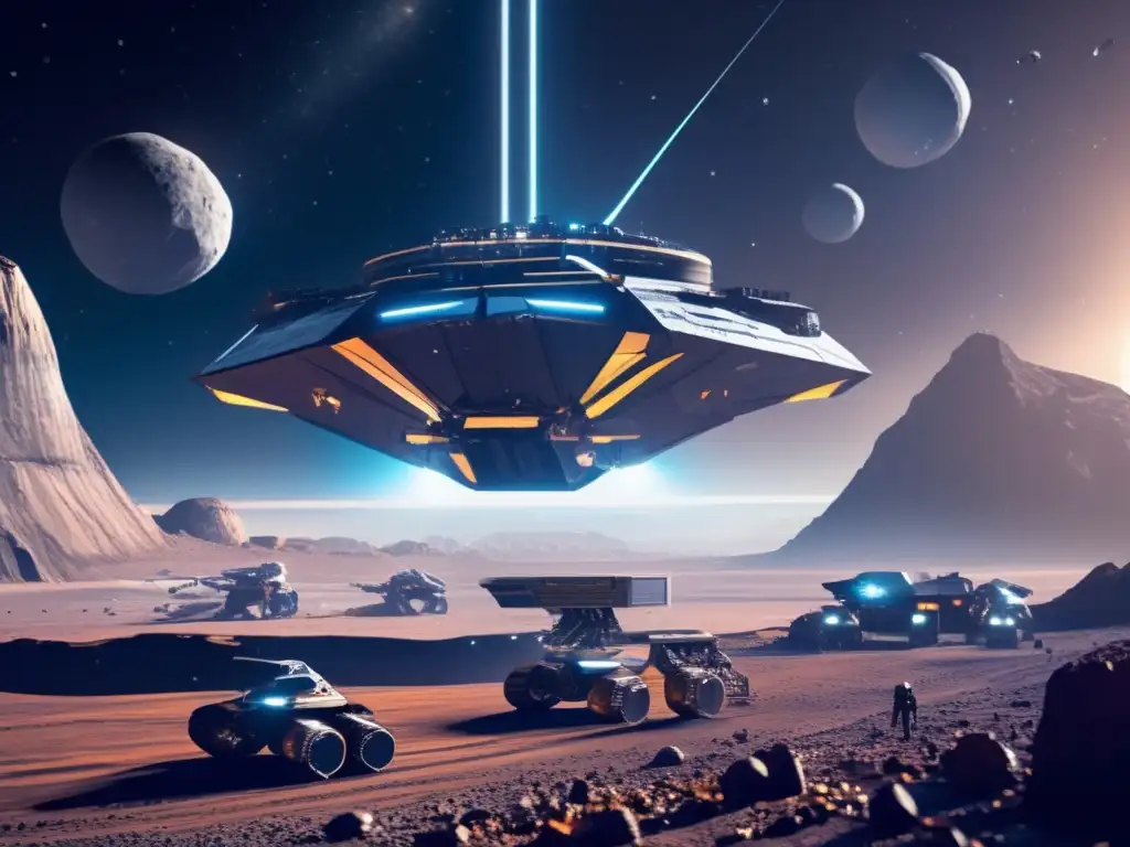Operación minera espacial futurista con asteroides: Privatización de recursos espaciales