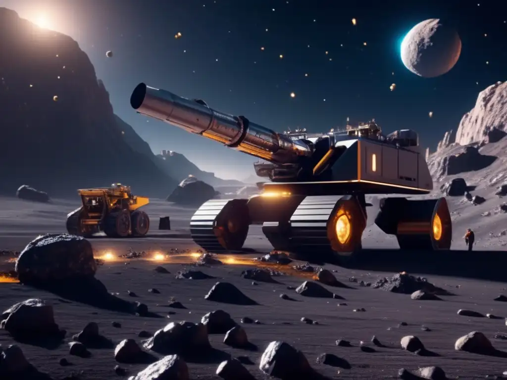 Futuro de la minería en asteroides Operación minera futurista en asteroide: Legislación explotación asteroides recursos
