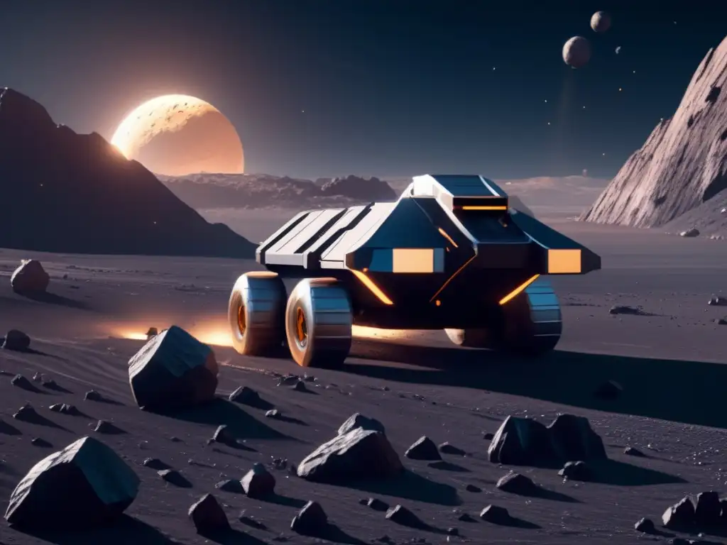 Minería en asteroide basáltico: avanzada extracción de recursos en el espacio