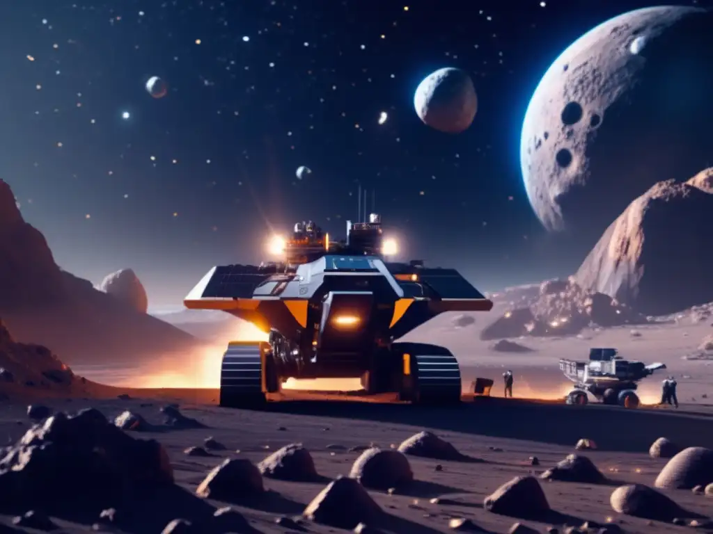 Minería futurista en asteroide Minería asteroides cósmicas con métodos innovadores