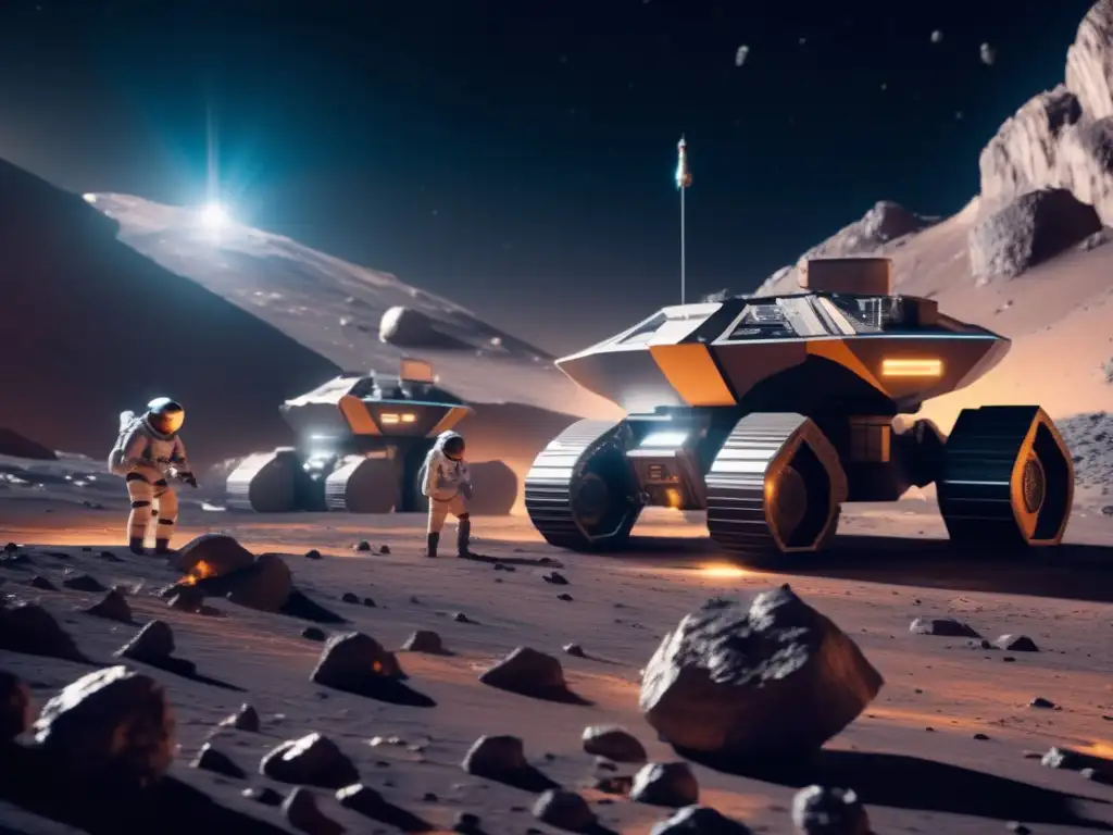 Operación minera espacial futurista Minería de asteroides: derechos legales en acción