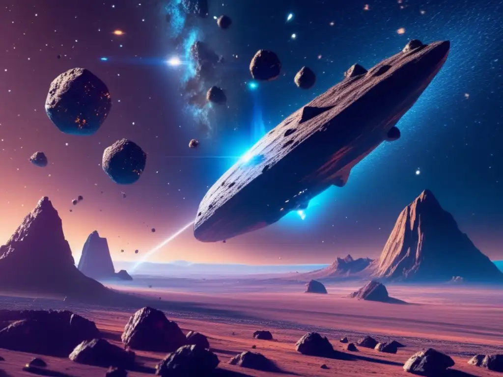 Aprende sobre minería de asteroides interactiva en una imagen impactante de la exploración espacial y el potencial mineral