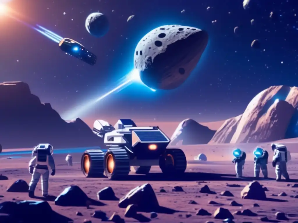 Futuro minero espacial en asteroide Minería de asteroides: redefiniendo poder económico