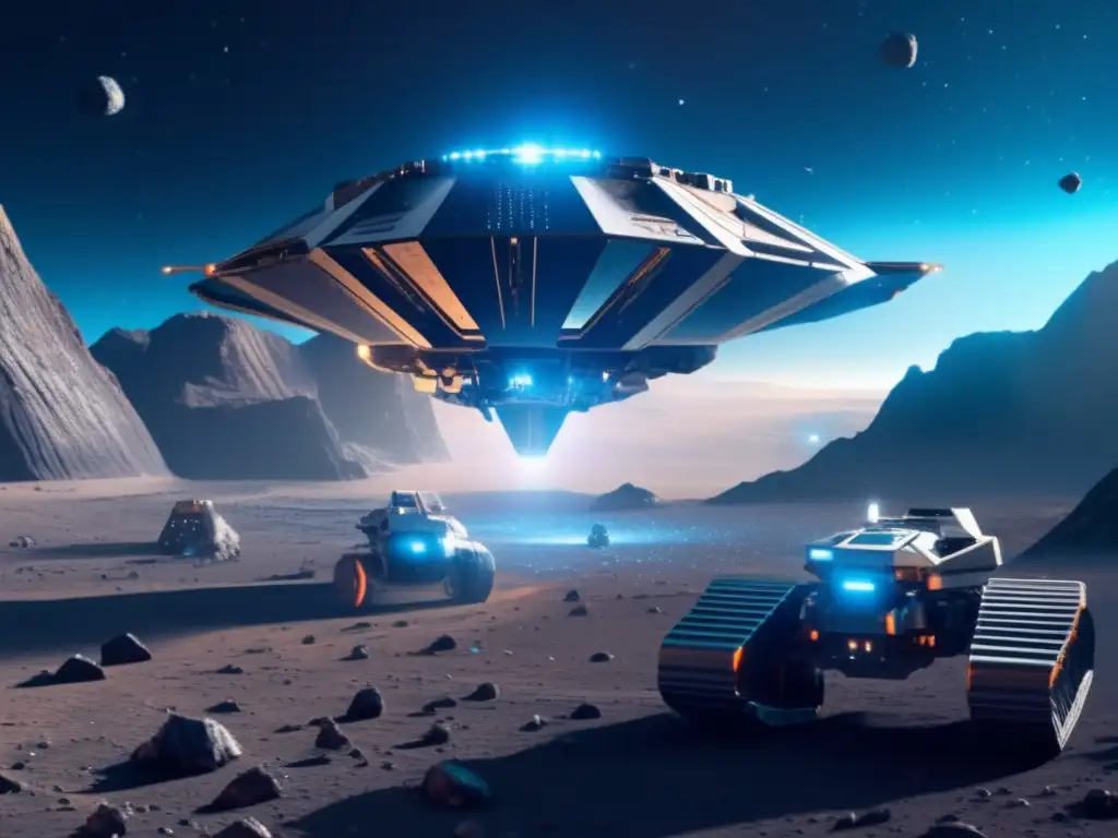 Operación de minería espacial en asteroide: beneficios y desafíos de extracción de metales preciosos