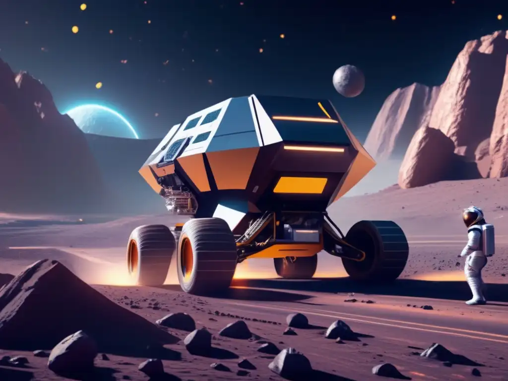Operación minera espacial futurista en asteroide Operación de minería espacial futurista en asteroide: carrera internacional derechos mineros asteroides