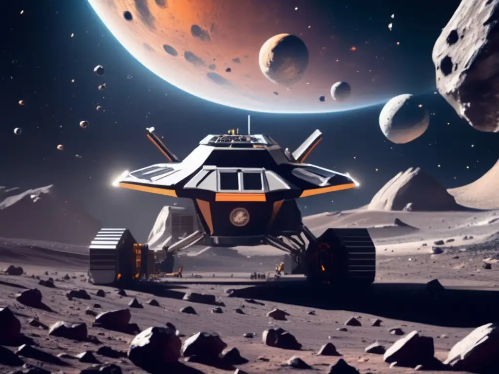 Minería espacial: operación futurista de extracción de recursos en asteroides
