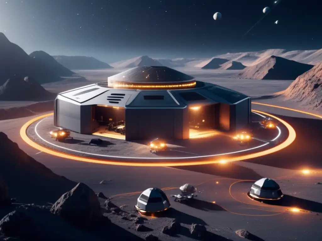 Instalaciones mineras espaciales de alta tecnología Minería espacial: Sistemas AntiColisión avanzados en acción
