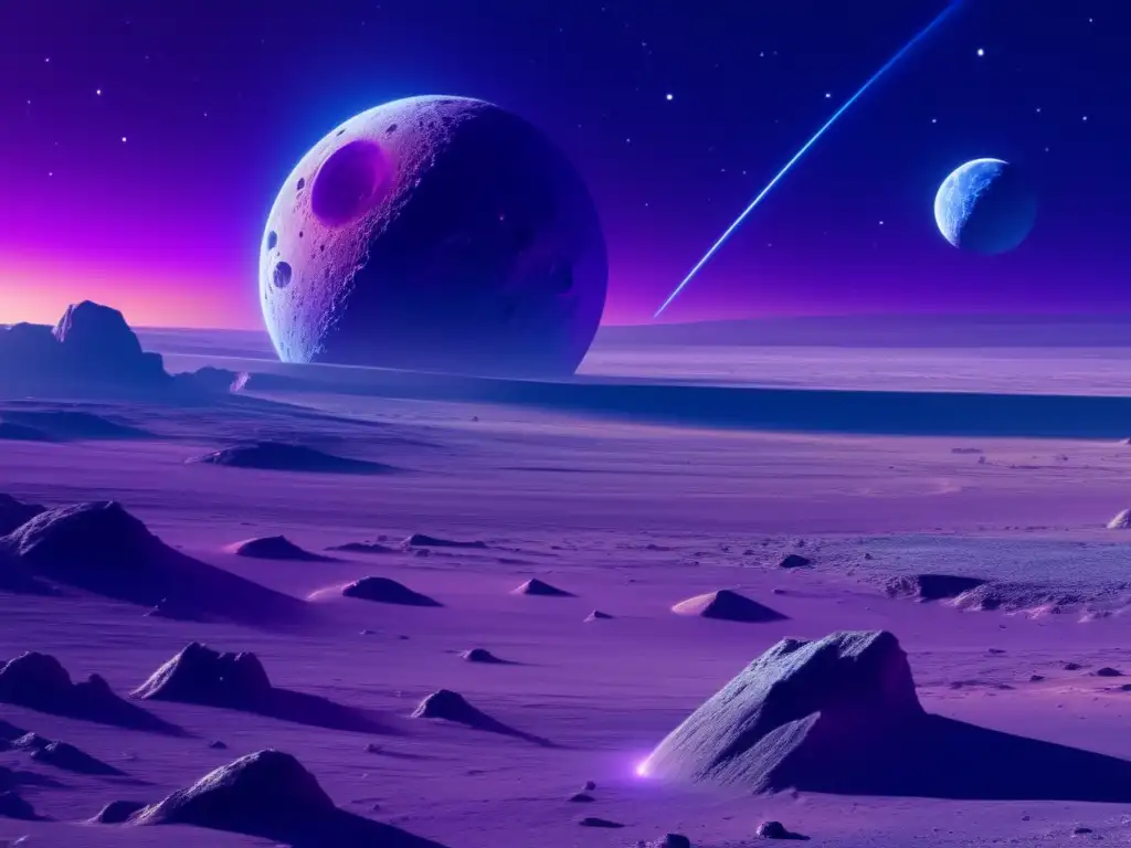 Esplendor cósmico: asteroides y galaxias Desmontando mitos sobre asteroides en una imagen cósmica de alta resolución 8k
