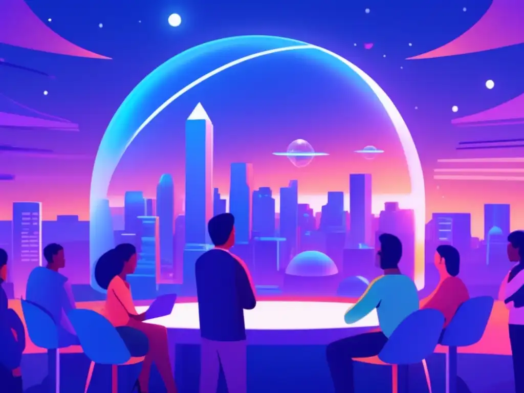 Asteroidos: Urgencia y Acción Colectiva Ilustración moderna de una ciudad protegida por una cúpula transparente, simbolizando la educación sobre asteroides y la seguridad