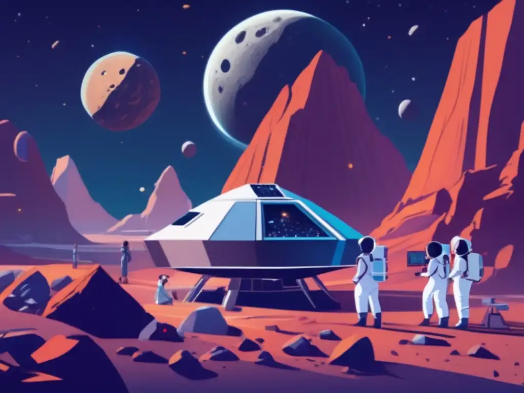 Mujeres científicas en estación de investigación asteroidal Mujeres científicas empoderadas en programas de asteroides