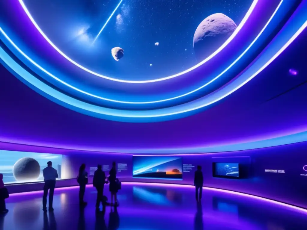 Museo espacial futurista: descubriendo el cosmos Descubre museos cósmicos fascinantes en un edificio futurista con exhibiciones interactivas sobre el espacio