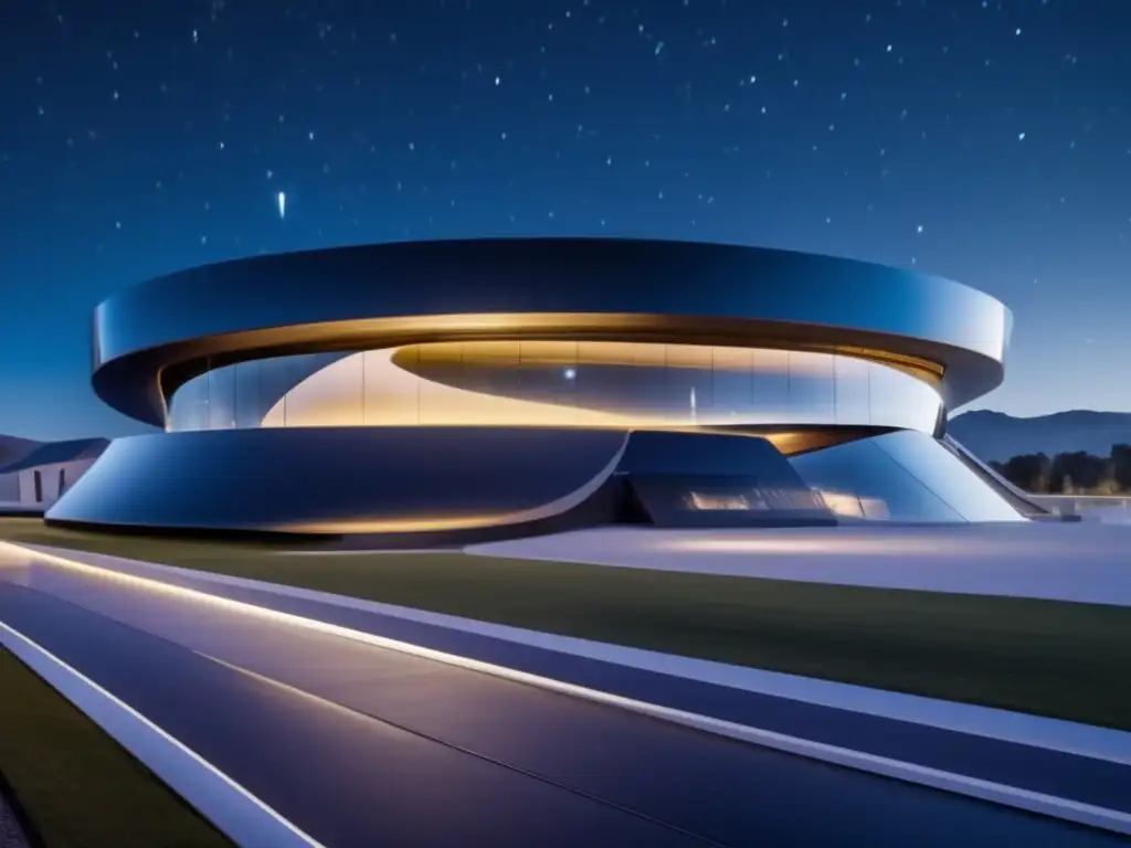 Museo espacial futurista con diseño arquitectónico moderno Descubre museos cósmicos fascinantes en este moderno museo espacial