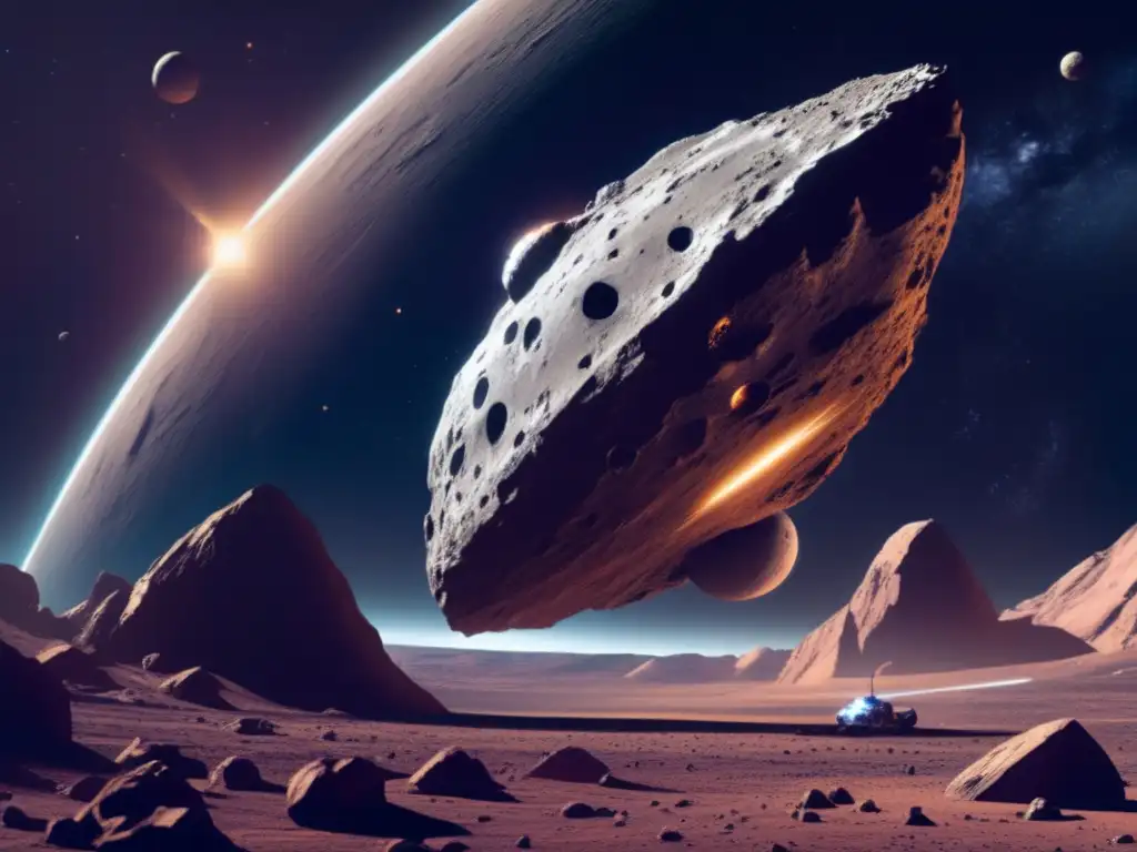 Nave espacial minera en asteroide: planificación y logística