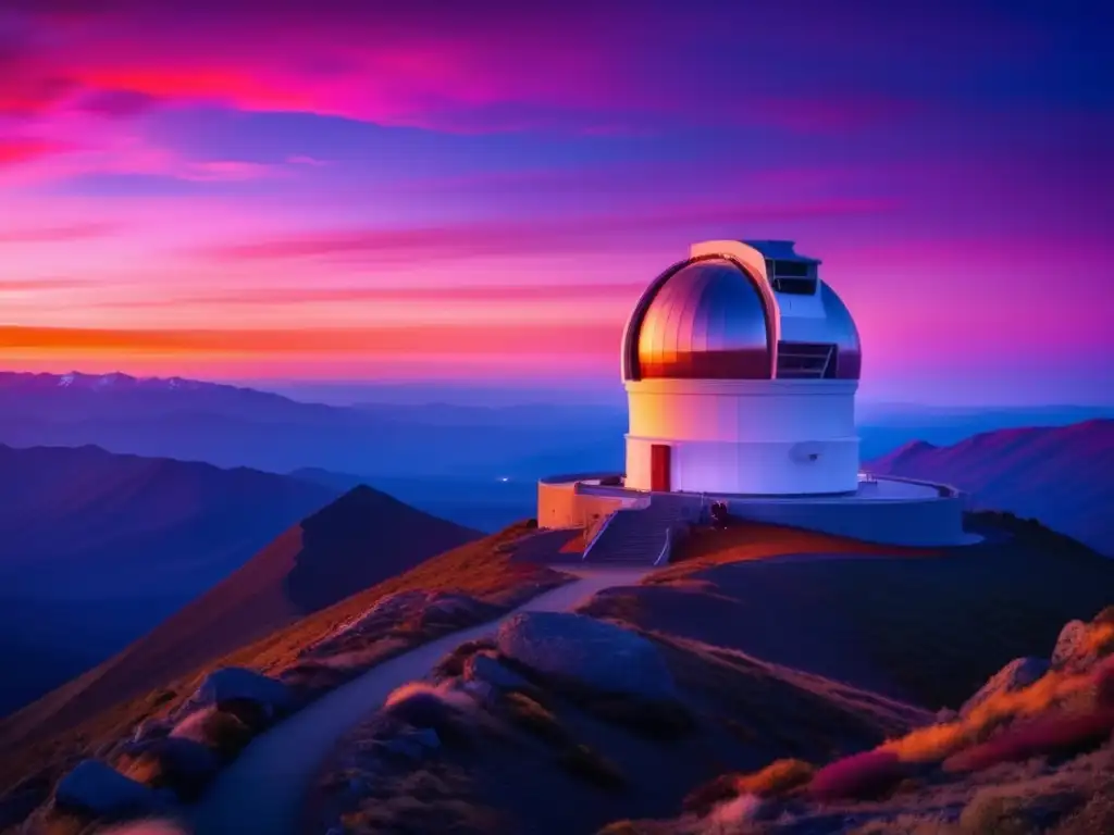 Observatorio en la cima de la montaña