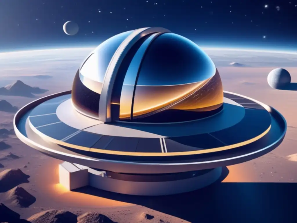Futuro observatorio espacial buscando asteroides Observatorio espacial detectando asteroides ocultos en rutas invisibles