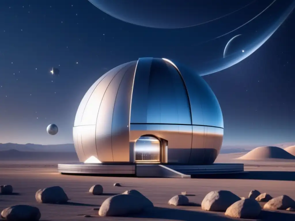 Observatorio espacial futurista en el cosmos Observatorio espacial futurista busca asteroides ricos en recursos en el cosmos - Predicción impactos asteroides avanzados