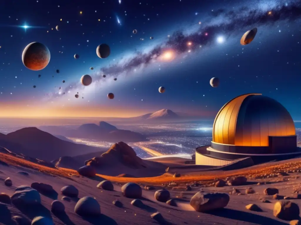 Observatorio espacial: impresionante imagen 8k de la noche estrellada con trayectorias NEOs predicción