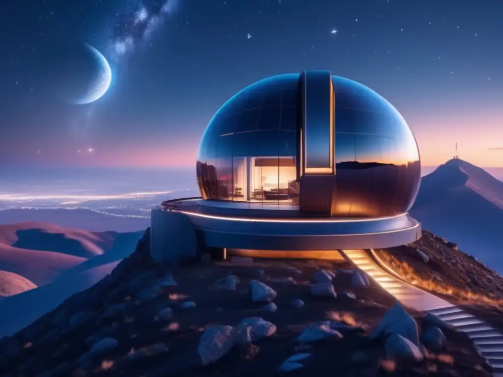 Observatorio futurista en la montaña: Preparación para tránsito asteroide