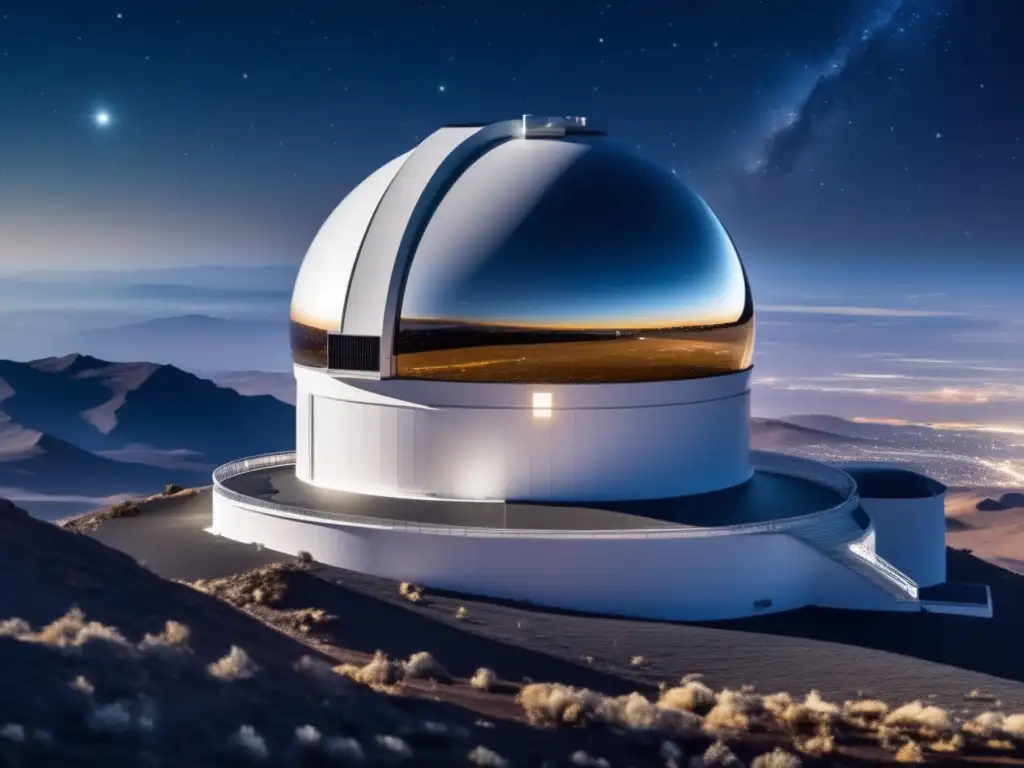 Observatorio moderno en la montaña detecta asteroides (Detección de asteroides con telescopios)