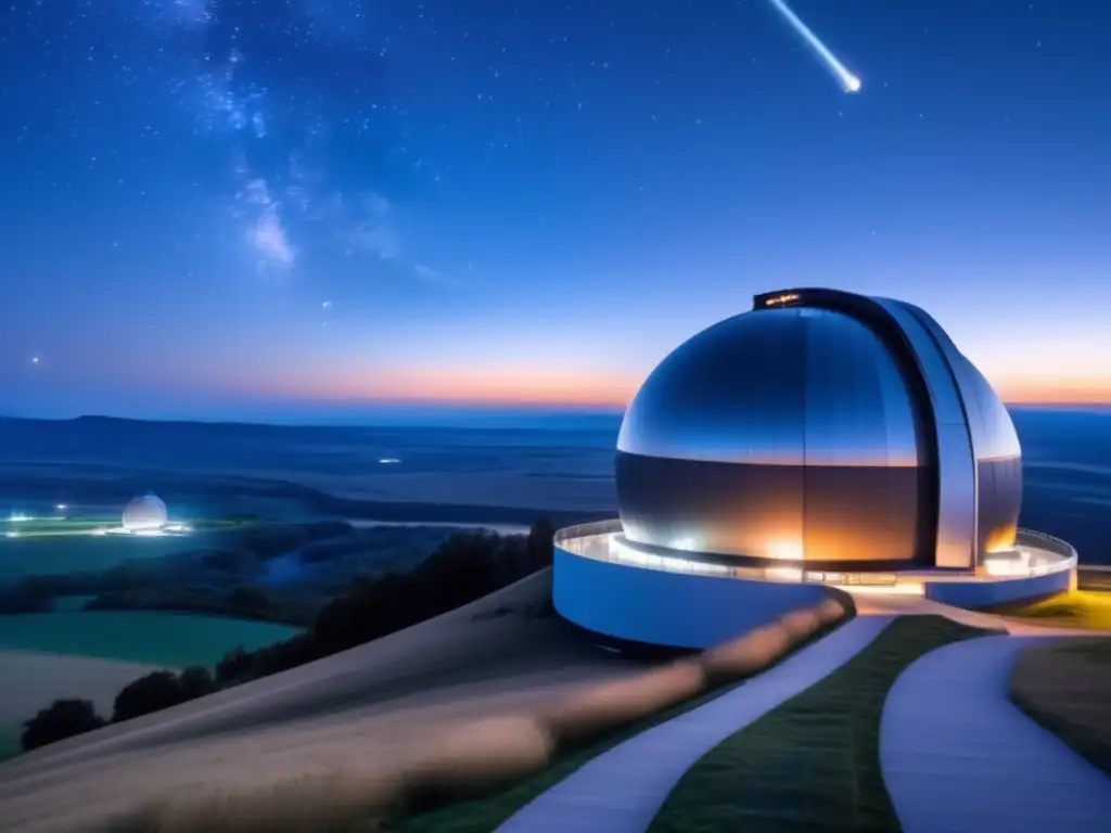 Observatorio moderno y estrellas: Detección de asteroides con telescopios