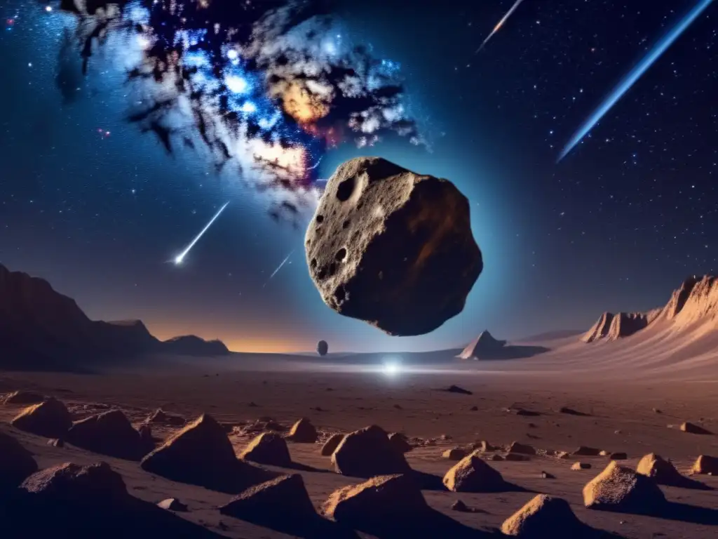 La majestuosa noche estrellada con asteroide y sombra en la Tierra Ocultaciones de asteroides: eventos cósmicos presagio