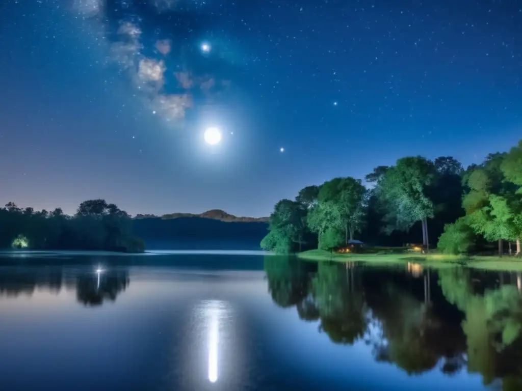 Noche estrellada: Luna llena, asteroide y telescopio Guía ocultaciones asteroides: noche estrellada, luna llena, paisaje sereno, telescopio y asteroide