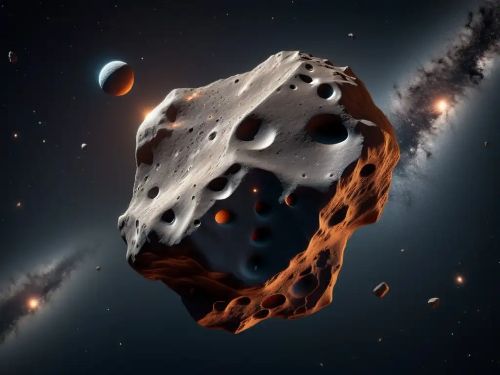 Asteroide solitario en el espacio Asteroida S: Composición y origen en imagen 8k