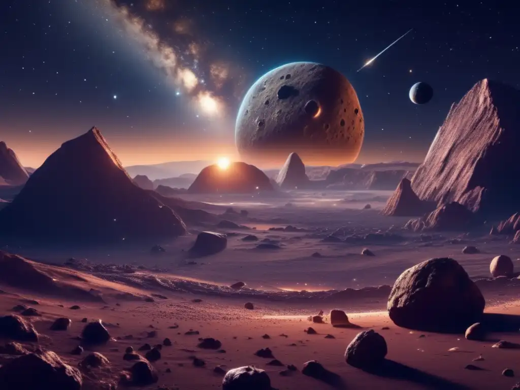 Paisaje celestial con asteroides: Interpretaciones simbólicas en arte y literatura