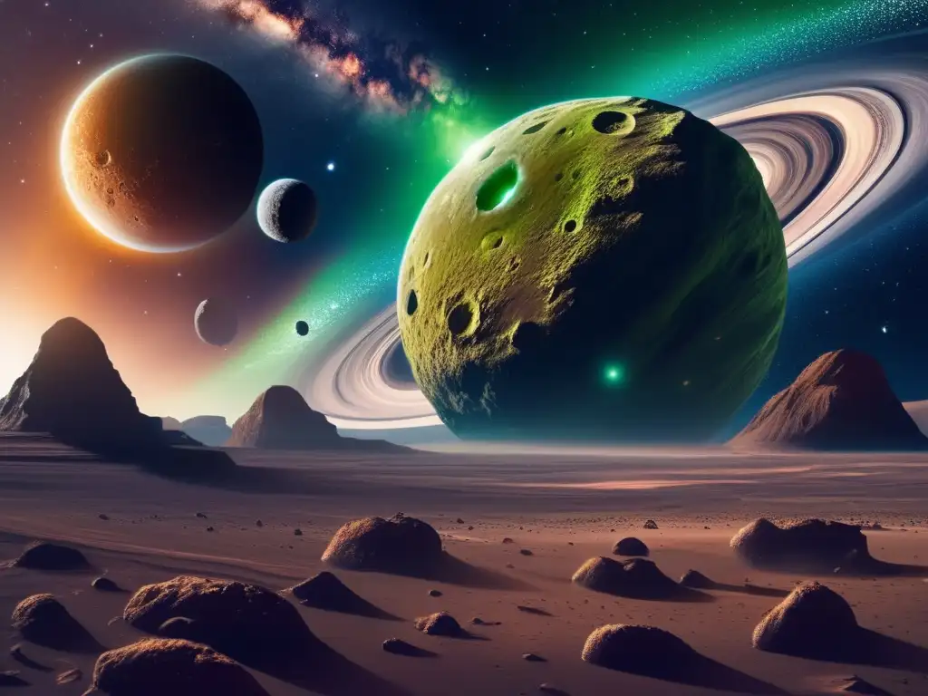 Paisaje cósmico con asteroides: Consecuencias globales colisiones asteroides